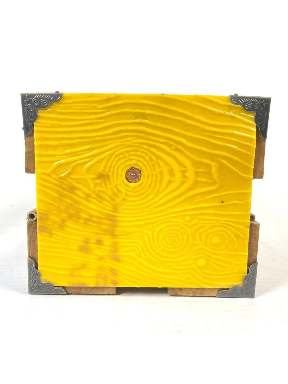 Artisanal Decorative Storage Crate Planter OOAK Wooden CD Box Organizer Boho
